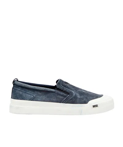 DIESEL S-ATHOS SLIP-ON DENIM SNEAKERS