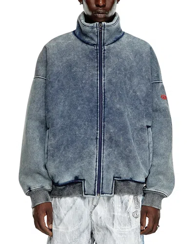 Diesel S-batel Regular Fit Zip Sweatshirt In Denim