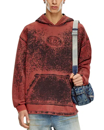 Diesel S-baxt Double Dyed Hoodie In Cinnamon