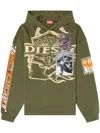 Diesel S-baxt Hoodie In Green