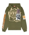 Diesel S-baxt Hoodie In Green