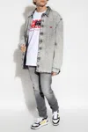 Diesel Man Denim Shirt Grey Size S Cotton In White