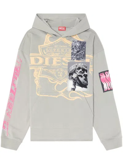 Diesel S-baxt-r1 Hoodie In White