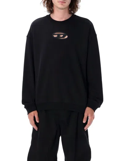 Diesel S-boxt Crew-neck Sweatshirt In Black