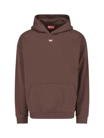 Diesel S-boxt-hood-d Hoodie In Brown