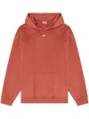 Diesel Hoodie With D Logo Patch In Orange