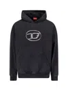 Diesel S-boxt Logo-print Cotton Hoodie In Black  