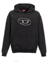 Diesel S-boxt Logo-print Cotton Hoodie In Black