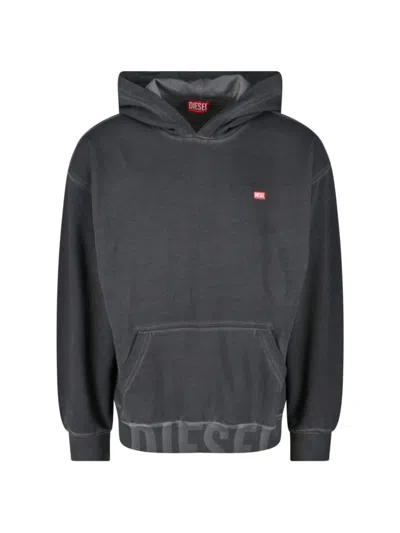 DIESEL S-BOXT-HOOD-R11" HOODIE - BLACK