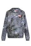 Diesel Crewneck Sweater With Hood And Abstract Print