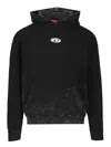 Diesel Hooded Sweatshirt Kangaroo Pockets In Black