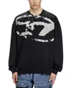 Diesel Relaxed-fit Black Sweatshirt With Graphic Design In Black