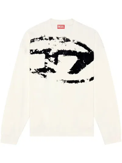 Diesel S-boxt-n5 Cotton Sweatshirt In Gray