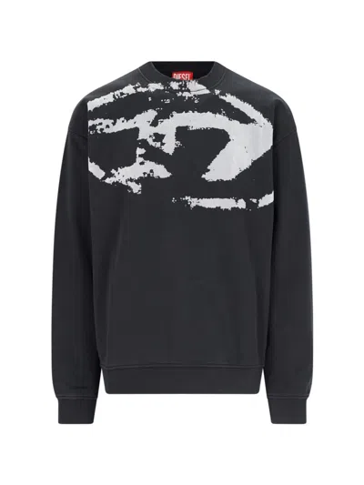 Diesel S-boxt-n5 Crew Neck Sweatshirt In Black
