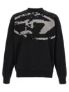 Diesel Fleece Sweatshirt With F In Black