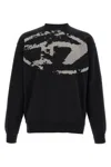 Diesel Fleece Sweatshirt With F In Black