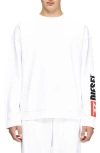 Diesel Logo-printed Cotton Sweatshirt In White