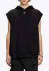 Diesel S-boxt-sl-d Sleeveless Hoodie In Black