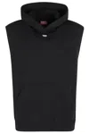 Diesel S-boxt-sl-d Sleeveless Hoodie In Xx Black