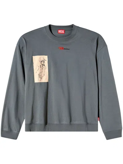 Diesel S-boxt Sweater In Gray