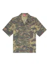 Diesel S-brack-epbw Camouflage-print Short-sleeve Shirt In Multi