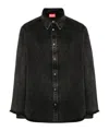 Diesel Twill Cotton Layered Shirt With Long Sleeves In Black