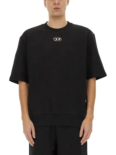 DIESEL "S-COOLING-L1" HALF-SLEEVE SWEATSHIRT