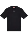 Diesel S-cooling Biologic Cotton Sweatshirt With Metal Oval-d Logo In Schwarz