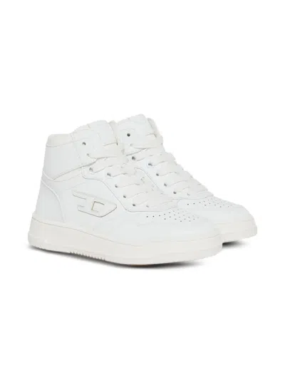 Diesel S-cou-hi Logo Sneakers In White