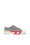 Diesel Man Sneakers Grey Size 10 Cotton In Black