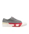 Diesel Man Sneakers Grey Size 10 Cotton In Black