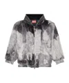 Diesel S-depla Fleece Bomber Jacket In Gray