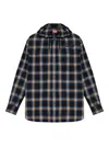 Diesel S-dewny-hood-ajfi Hooded Checked Shirt In Multi
