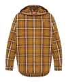 Diesel S-dewny-hood-a Checked Shirt In Brown