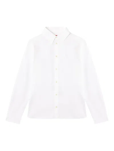 Diesel S-fitty-qfav Button-up Shirt In White