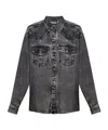 Diesel Gray S-gils-dnm Shirt In Black
