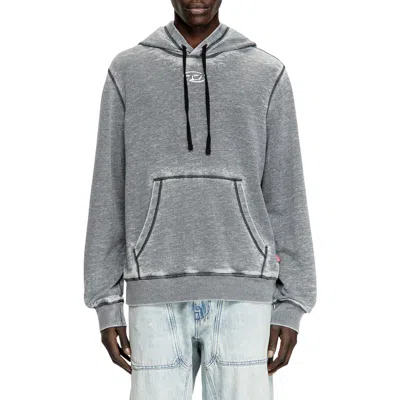 Diesel ® S-ginn Burnout Logo Hoodie