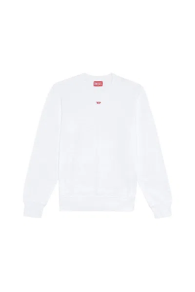Diesel Logo-embroidered High-neck T-shirt In 100