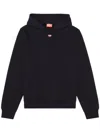 Diesel Relaxed Fit Hoodie With Classic Hood And Kangaroo Pocket In Black