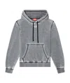 Diesel Hooded Sweater With Kangaroo Pocket And Ribbed Finish In Gray