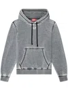 Diesel Hooded Sweater With Kangaroo Pocket And Ribbed Finish In 灰色