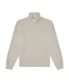 Diesel Zip-up Sweatshirt With Metallic Logo In Light Gray