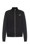 Diesel S-ginni Black Sweatshirt With High Neck And Logo Embroidery On The Front In Cotton Man In Black