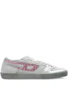 Diesel S-leroji Glitter-stripe Sneakers In Gray