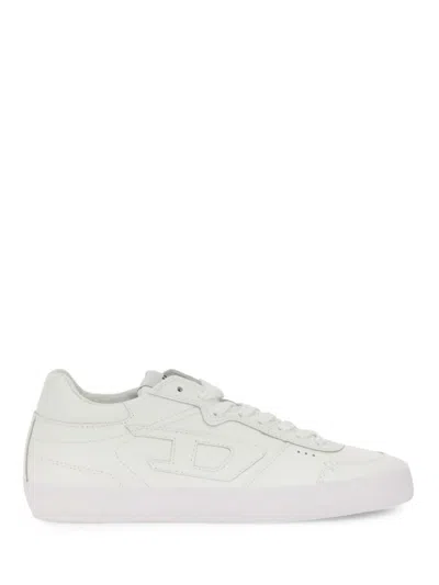Diesel S-leroji Low-sneaker Low-top In Pelle Liscia In White