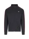 Diesel Logo-embroidered Zip-up Cardigan In Black