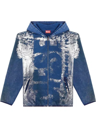 Diesel S-loxty Hoodie In Blue