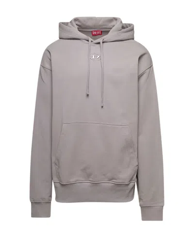 DIESEL DIESEL LOGO DETAILED DRAWSTRING HOODIE