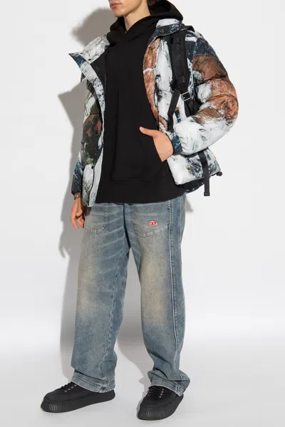Diesel ‘s-macs-hood-megoval-d' Hoodie In Black