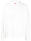 Diesel Macs Logo-embroidered Cotton Hoodie In White